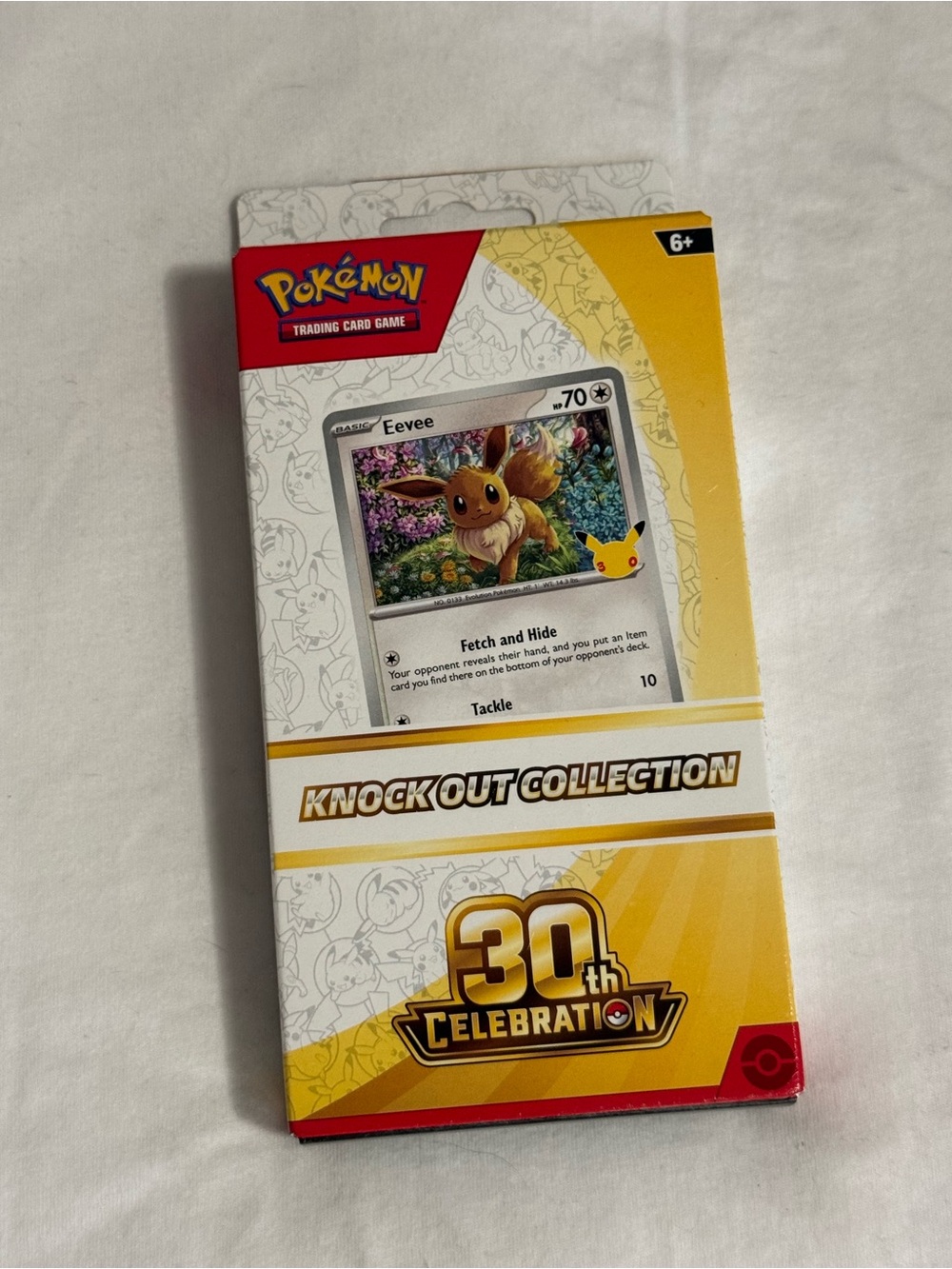 Pokemon 30th Celebration Eevee Knock Out Collection - Yellow & Red Accents